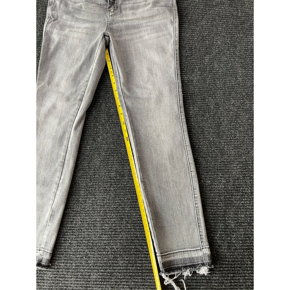 Judy Blue Los Angeles Grey Skinny Fit Jeans Raw Released Hem Distressed 11/30 - Picture 4 of 6